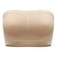thumbnail image 1 of Odeerbi Tube Tops for Women Strapless Bras One-Piece Bra Everyday Underwear Polishing Bra Beige, 1 of 6