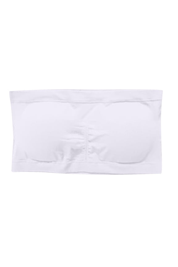 Tube Tops for Women 2025 Strapless Bras One-Piece Bra Everyday Underwear Polishing Bra White