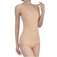 thumbnail image 1 of Odeerbi Tummy Control Shapewear Bodysuit for Women One-Piece Body Shaping Underwear Beige, 1 of 9