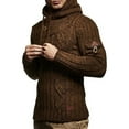 thumbnail image 1 of Odeerbi Turtleneck Sweater for Men Slim Pullover Sweater Splicing Long Slim High Collar Pullover Sweater Knitted Jumper Tops Sweater Coffee, 1 of 7