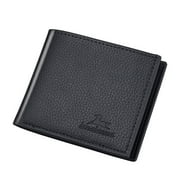 Odeerbi Wallet for Men Coin Purses Men's Wallet Short Vertical Ultra-Thin Wallet Bank Card Card Package Small Purse black