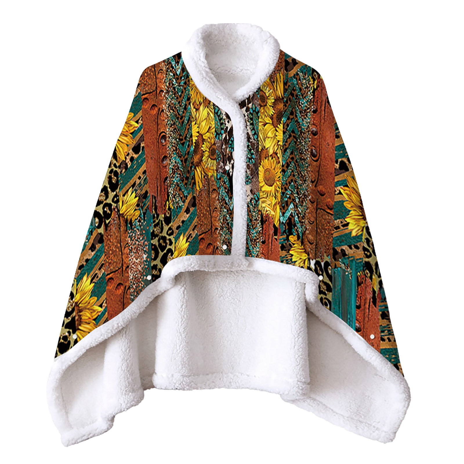 Odeerbi Wearable Blanket Baby Thick Double Sided Blankets Flower