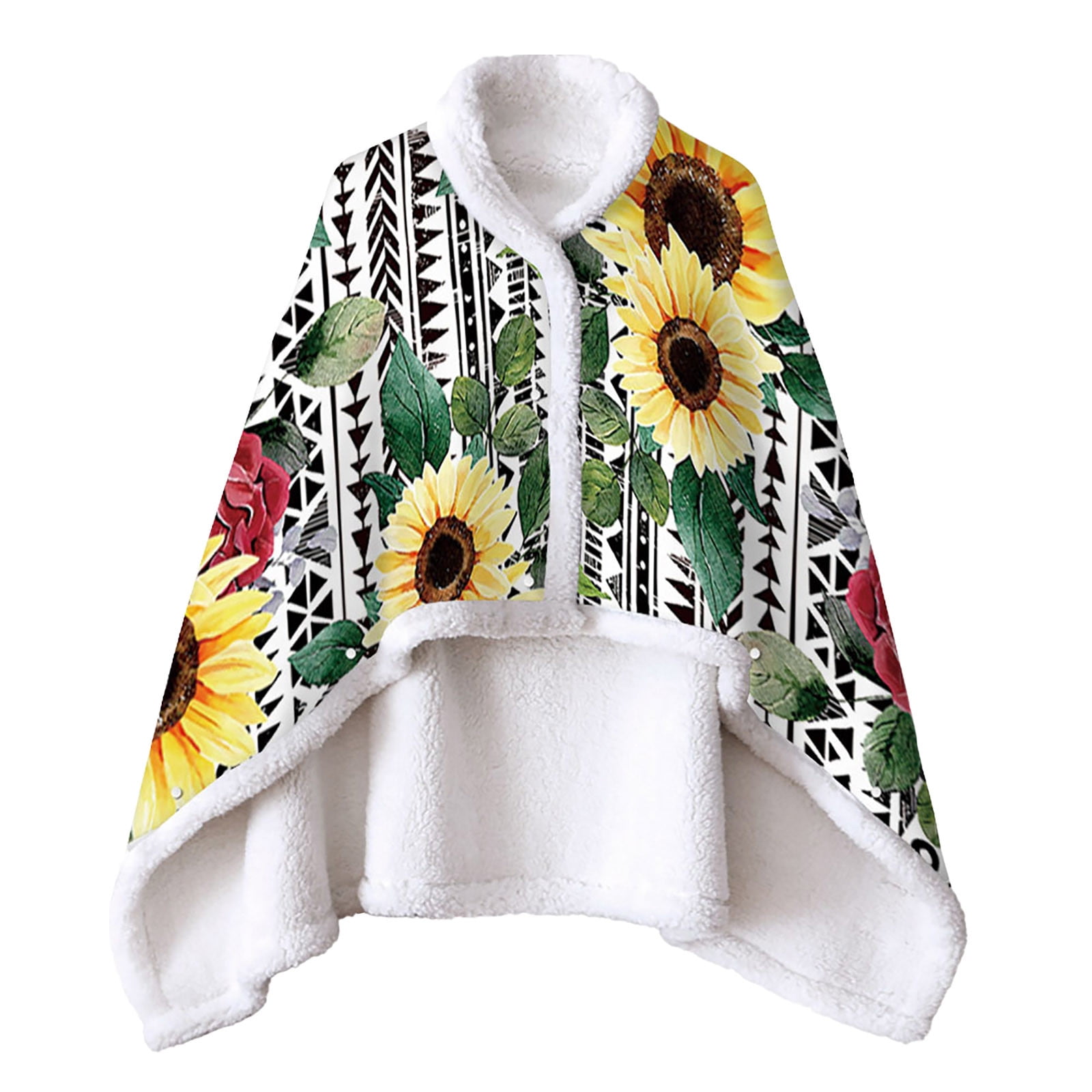 Odeerbi Wearable Blanket Baby Thick Double Sided Blankets Flower