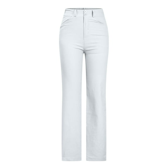 Odeerbi Wide Leg Pants for Women Trendy 2025 Casual Solid Color Split Mid Waist Loose No Belt Elasticity Wide Leg Long Pants Khaki