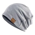 thumbnail image 1 of Odeerbi Winter Beanie for Men Women Knitted Beanie Cap 2025 Fashionable Windproof Plush Warm Bun Pile Cap Gray, 1 of 4