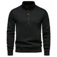 thumbnail image 1 of Odeerbi Winter Cotton Turtleneck Sweater For Men 2025 Casual Solid Color Long Sleeve Pullover Sweater Tops Blouse Black, 1 of 6
