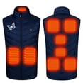 thumbnail image 1 of Odeerbi Winter Warm Heated Vest for Men Women USB Rechargeable Heated Jacket with 9 Heating Zones Lightweight Butterfly Print USB Plus Size Heated Windproof Coat Dark Blue without Power Bank, 1 of 9