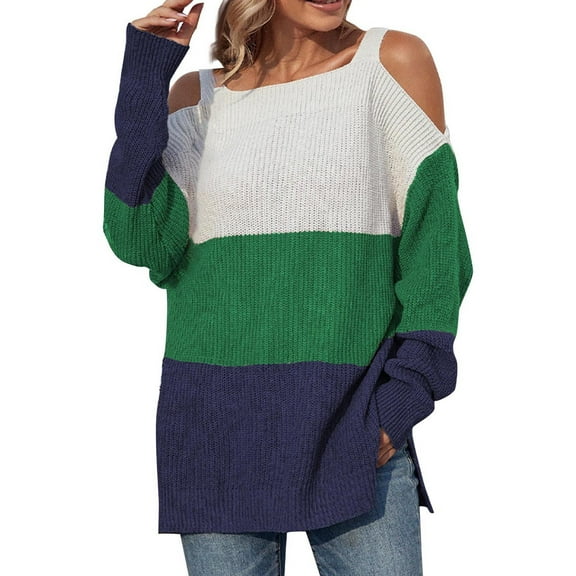 Odeerbi Women Sweater 2025 Casual Trendy Color Sweater Matching Pullover Long Sleeve Squard-Neck Sweater Green