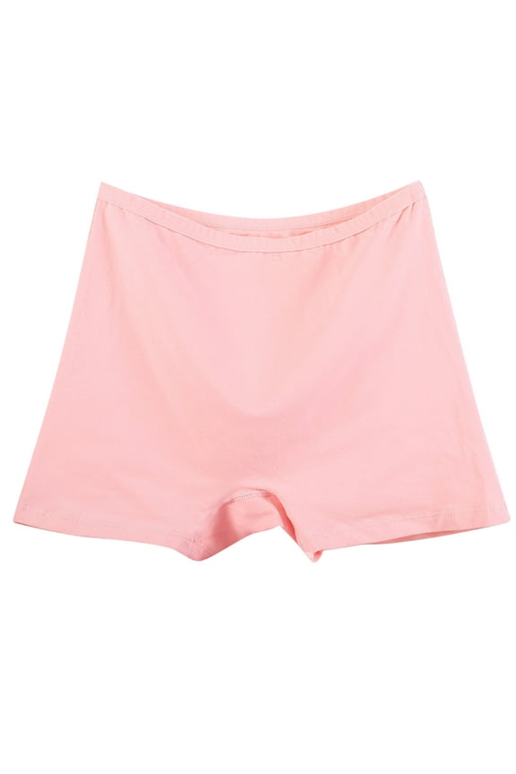 Women's Ice Silk Underwear Plus Size High Waisted Cotton Brief Breathable Soft Stretch Panties Solid Color Casual Slip Shorts Ladies Super Stretchy Briefs Hot Pink