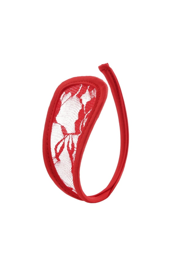 Women's Lace C-string Thong 2025 Valentine's Day Sexy Underwear Lace Invisible G-Strings Traceless Crotch Lingerie Red