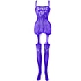 thumbnail image 1 of Odeerbi Women's Lingerie Bodysuit Set 2025 Valentine's Day Is High Elasticity Hollow Iron Diamond Mesh Wrap Hip Dress Dress Underwear Purple, 1 of 3