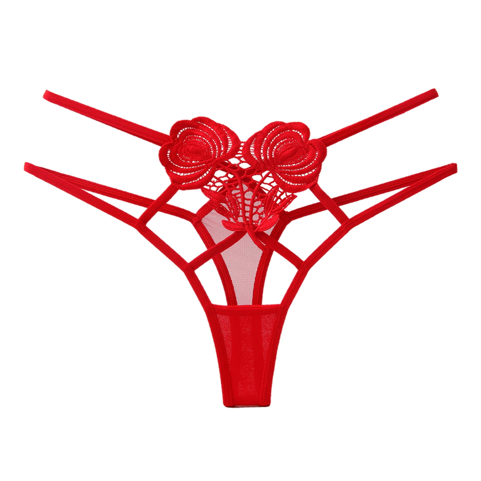 Odeerbi Women's Thong 2024 Valentine's Day Sexy Lace Panties Hot Girls