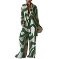 thumbnail image 1 of Odeerbi Womens Fall Tops Trendy Casual Trend Print Loose Long Sleeve Shirt Straight Leg Pants Suit, 1 of 8