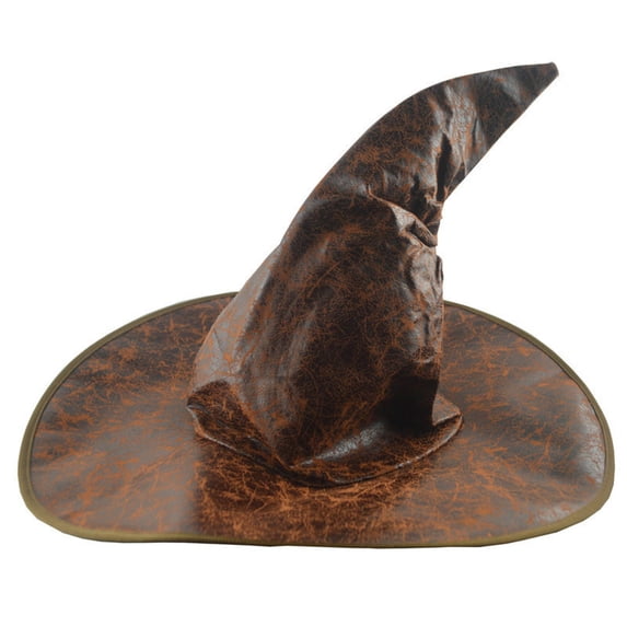 Odeerbi Womens Halloween Witch Hat Gothic Wide Brim Curved Pointed Tall Hat Party Dress Up Accessory