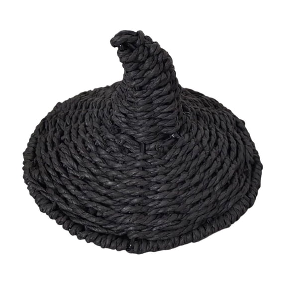 Odeerbi Womens Halloween Witch Hat Wide Brim Curved Pointed Tall Straw Hat Party Dress Up Accessory