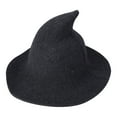thumbnail image 1 of Odeerbi Womens Halloween Wizard Witch Hat Cotton Wide Brim Curved Pointed Tall Hat Party Dress Up Accessory, 1 of 3