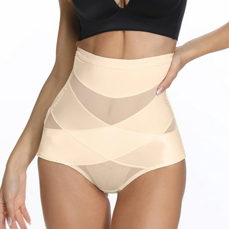 Odeerbi Womens Underwear Seamless Shapewear Tummy Control Body Shaping High  Waist Regain Slimming Hip Pants Beige