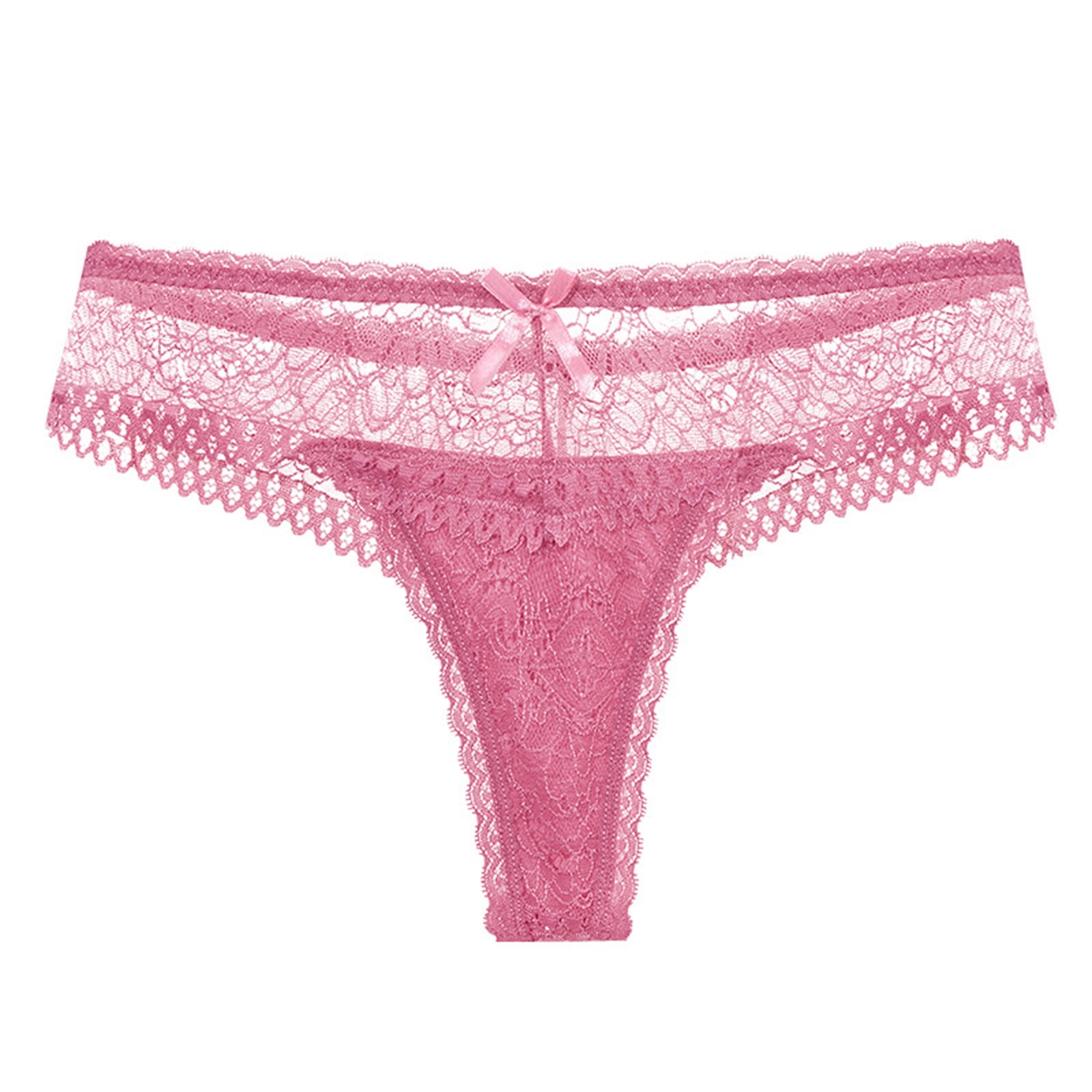 Odeerbi Womens Underwear Seamless Briefs Erogenous Lace Lingerie Thongs  Panties Hollow Out Underwear Red