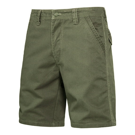 Odeerbi Workout Shorts for Men Beach Bermuda Shorts Summer Slim Mid-waist Pants 2025 Casual Five-point Sports Shorts Pants Olive Green
