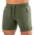 thumbnail image 1 of Odeerbi Workout Shorts for Men Mesh Running Shorts Solid Breathable Fitness Sports Shorts Quick Dry Training Pants Olive Green, 1 of 9