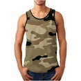 thumbnail image 1 of Odeerbi Workout Tank Tops for Men 3D Printed Sports Leisure Vest Sleeveless Pullover Slim Khaki, 1 of 5