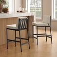 thumbnail image 1 of Odelia Counter Stool Set of 4, Pearl White Boucle, 1 of 8