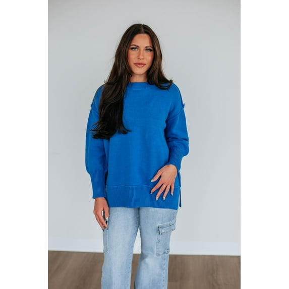 Odelia Oversized Sweater - Royal Blue