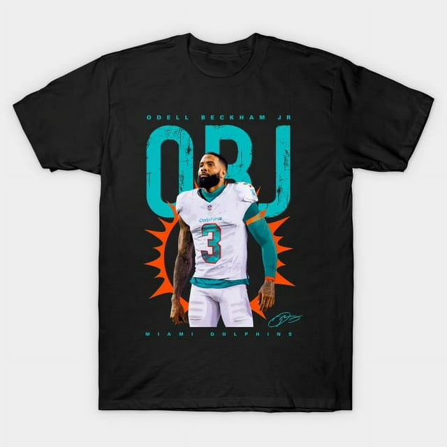 Odell Beckham Jr Miami Team Dolphin Football T-Shirt Shirt, Size L, Tee ...