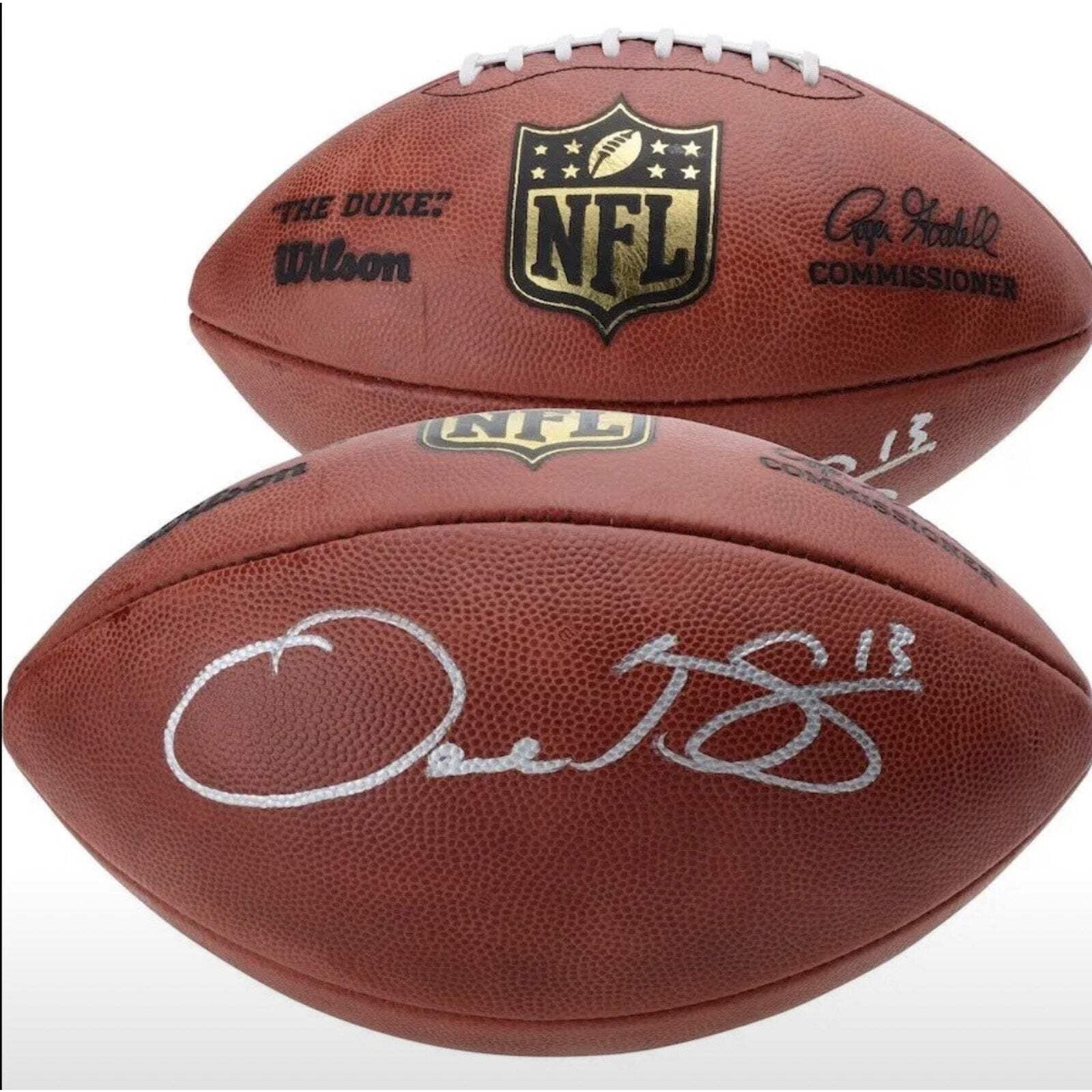 Odell Beckham Jr. Signed Official NFL "The Duke" Football NY Giants