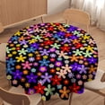 thumbnail image 1 of Odenmar 70 Inch Round Tablecloth, Colorful Boho Floral Table Cover, Retro Flower Print Waterproof Washable Polyester Tablecloth for Dining Kitchen Party Outdoor Decor, 1 of 8