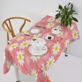 thumbnail image 1 of Odenmar Daisy Floral Round Tablecloth 60 Inch, Farmhouse Waterproof Table Cover, Rustic Flower Design for Dining Table, Kitchen, Party Indoor Outdoor, 1 of 6