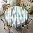 thumbnail image 1 of Odenmar Daisy Floral Round Tablecloth 60 Inch, Farmhouse Waterproof Table Cover, Rustic Flower Design for Dining Table, Kitchen, Party Indoor Outdoor, 1 of 6