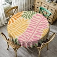 thumbnail image 1 of Odenmar Daisy Floral Round Tablecloth 60 Inch, Farmhouse Waterproof Table Cover, Rustic Flower Design for Dining Table, Kitchen, Party Indoor Outdoor, 1 of 6