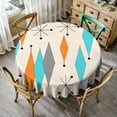 thumbnail image 1 of Odenmar Daisy Floral Round Tablecloth 60 Inch, Farmhouse Waterproof Table Cover, Rustic Flower Design for Dining Table, Kitchen, Party Indoor Outdoor, 1 of 6