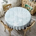 thumbnail image 1 of Odenmar Daisy Floral Round Tablecloth 60 Inch, Farmhouse Waterproof Table Cover, Rustic Flower Design for Dining Table, Kitchen, Party Indoor Outdoor, 1 of 6