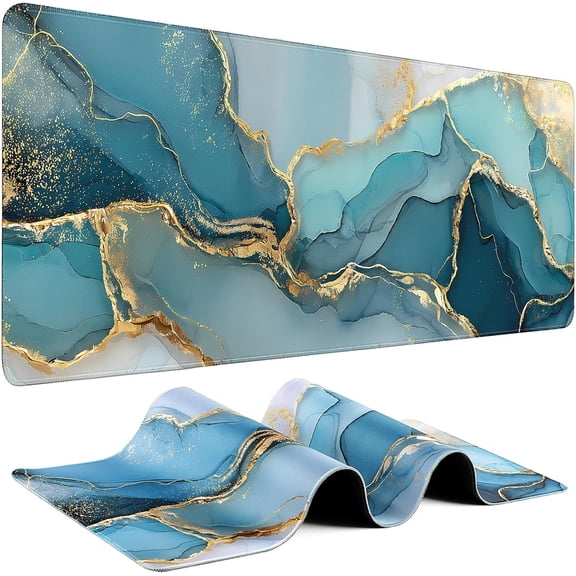 Odenmar Extra Large Mouse Pad 36 x 16 Inches, Extended Desk Mat with Smooth Cloth Surface and Non-Slip Rubber Base, Waterproof for Gaming, Office, and Home Use