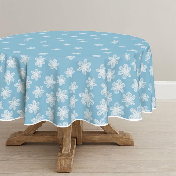 Odenmar Floral Tablecloth 60 x 120 Inch Rectangle, Spring Flower Table Cover, Waterproof Washable Polyester Tablecloth for Dining Kitchen Party Decor, Multiple Colors