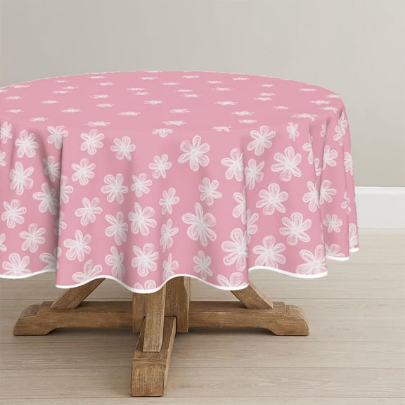 Odenmar Floral Tablecloth 60 x 120 Inch Rectangle, Spring Flower Table Cover, Waterproof Washable Polyester Tablecloth for Dining Kitchen Party Decor, Multiple Colors