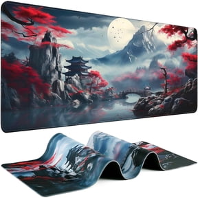 Odenmar Moon Mountain Mouse Pad 32 x 16 Inches, Extended Desk Mat with Smooth Cloth Surface, Non-Slip Rubber Base, 0.12 Inch Thick Mouse Pad for Office, Home, and Gaming