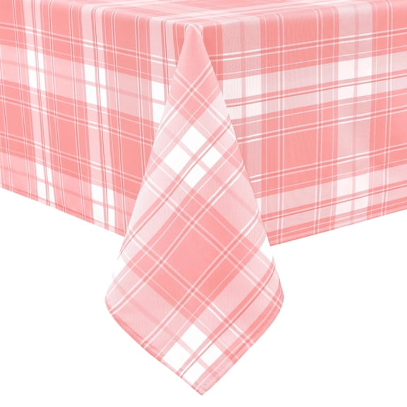 Odenmar Rectangle Gingham Tablecloth 60 x 84 Inch, Waterproof Washable Plaid Table Cover, Checkered Table Cloth for Dining Table Kitchen Indoor Outdoor Multiple Colors