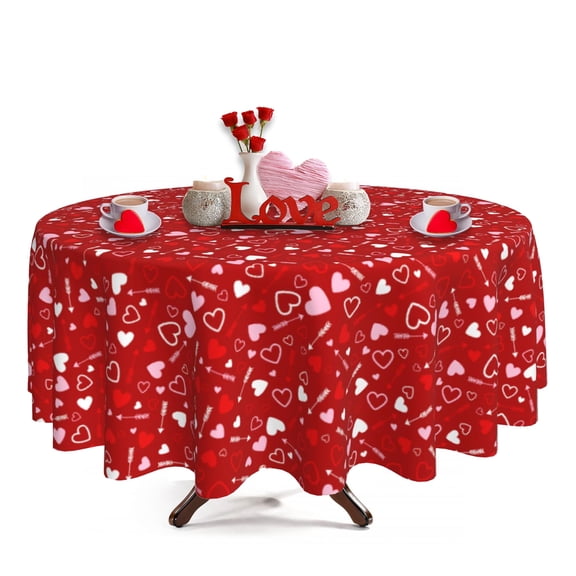 Odenmar Round Tablecloth 60 Inch, Colorful Egg Pattern Table Cover, Waterproof Wipeable Table Cloth for Dining Table, Kitchen, Indoor Outdoor Party Decoration