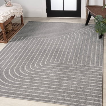 6' x 9'  Polyester Sand Silver Area Rug