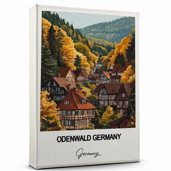 Odenwald Germany Canvas Wall Art Travel-Inspired Home Decor Featuring Germany Art Canvas Unique Gift for Travel Canvas Ready to Hang