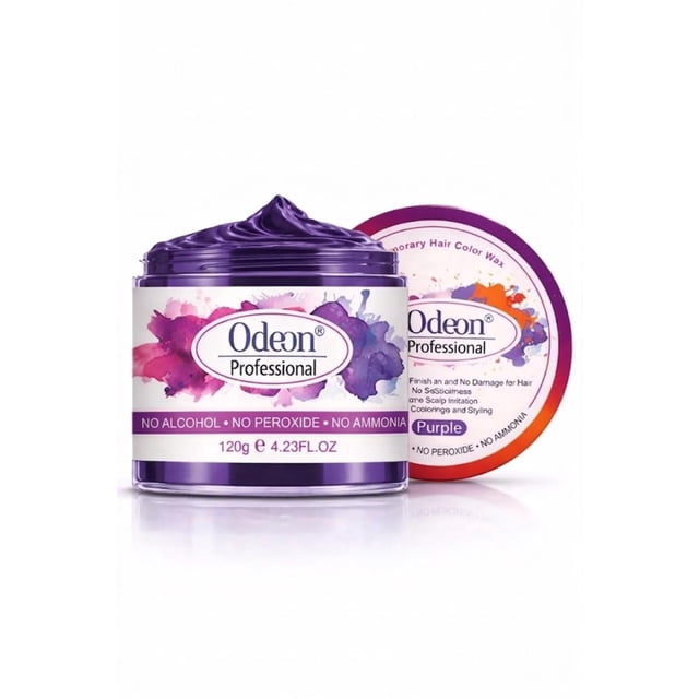 Odeon Temporary Hair Color Wax, Purple, Color and Style in One Step, 4. ...