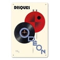 thumbnail image 1 of Odeon Records (Disques Odéon) - Vintage Music Poster by Jean Carlu c.1929 - 8 x 12 inch Vintage Metal Tin Sign, 1 of 4