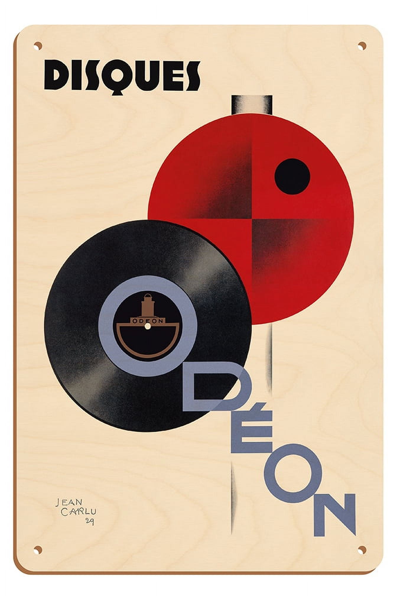 Odeon Records (Disques Odéon) - Vintage Music Poster by Jean