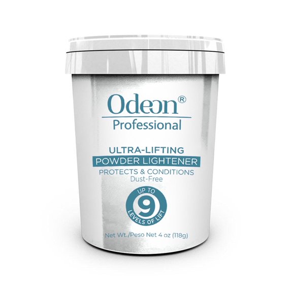 Odeon Ultra-Lifting Powder Lightener, Dust-Free Hair Bleach for up to 9 Levels, 4oz (118g) | All Ages