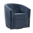 thumbnail image 1 of Odessa Barrel Style Swivel Accent chair in Navy Performance Fabric, 1 of 10