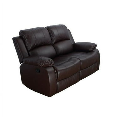 Odessa Reclining Loveseat, Dark Brown - 40 x 61.5 x 37 in.