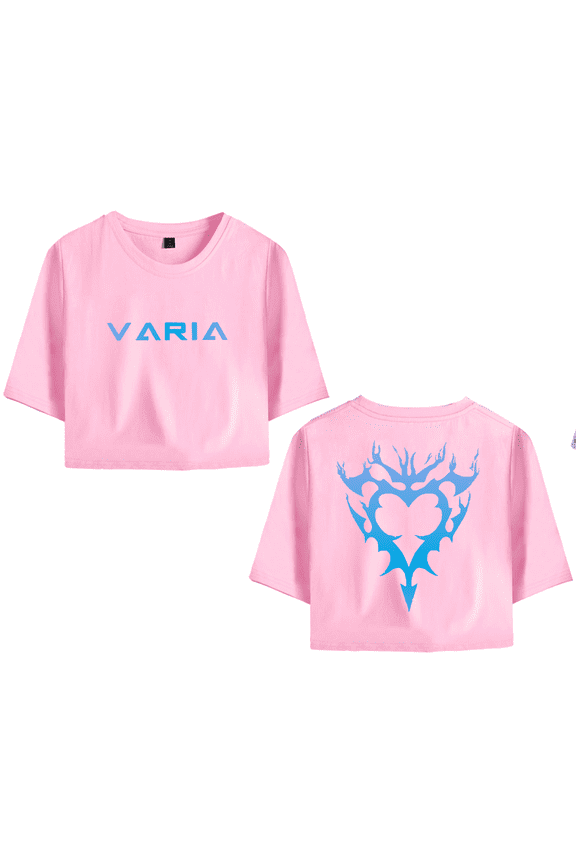 Odetari Merch Hades Crop Top Midriff-Baring T-shirt Women Girl Rapper Short Sleeve